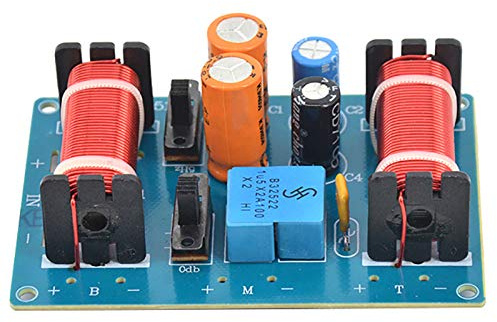 Janasiba Altavoz de 150 W, divisor de frecuencias de audio y graves altos, 3 vías, filtro cruzado para altavoces de 4 a 11 estanterías