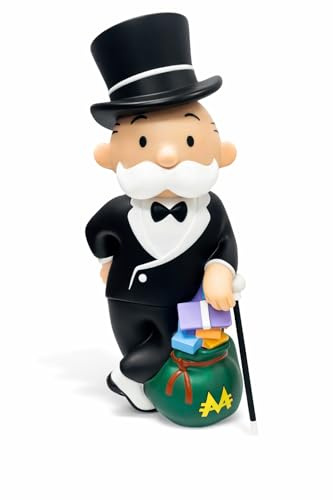 Monopoly Man Piggy Bank Collector's Edition | Mr Monopoly Man Bank | Classic Monopoly Board Game Figurine | Rich Uncle Pennybags Coin Jar | Banker Piggy Bank Vault Home Decor | PVC | 10 X 4.5