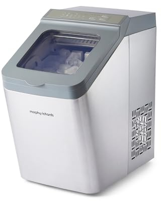 Morphy Richards FrostPro Bullet Ice Maker, 15kg Daily Capacity, Fast Ice in Minutes, Compact Countertop Machine with 2.8L Water Tank, Scoop & Basket, Ideal for Home, Kitchen, Parties, 451501