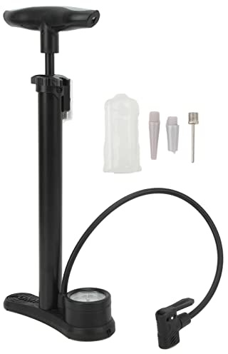 Straßenrad-Fußluftpumpe, tragbarer Hochdruck-Reifenfüller mit Manometer bis 160 PSI, universelle Luftdüse für Motorrad, Auto, Fahrrad und Basketball
