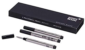 Montblanc 3 kleine Rollerball-Minen (M) Mystery, schwarz