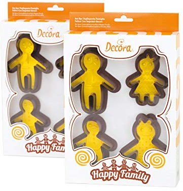 DECORA 0255161 AUSSTECHER&PRÄGESTEMPEL GLÜCKLICHE Familie 8-TLG