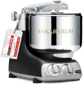 Ankarsrum Assistent Original 6230 Küchenmaschine, Black | 1500 Watt, multifunktionale Küchenmaschine u.a. zum Backen, mit 7 Liter Edelstahlschüssel, handgefertigt in Schweden