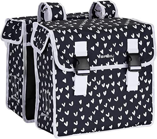 Basil Unisex – Erwachsene Mara XL Doppelpacktasche, Heart Dots, 37 cm x 15 cm x 44 cm