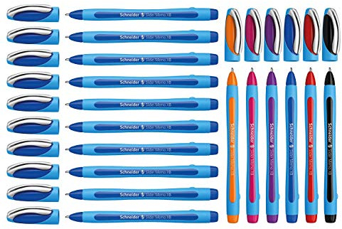 Schneider Slider Memo XB Kugelschreiber, 10 Stück (10 + 6 (blau + sortiert)