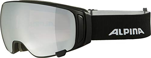 ALPINA DOUBLE JACK MAG Q-LITE - Verspiegelte, Kontrastverstärkende Wechselscheiben OTG Skibrille Mit 100% UV Schutz Für Erwachsene