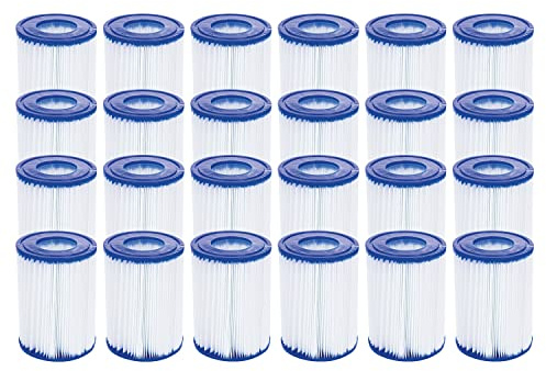 Bestway Flowclear Filterkartusche Gr. II 10.6 x 13.6 cm, 24er-Sparset