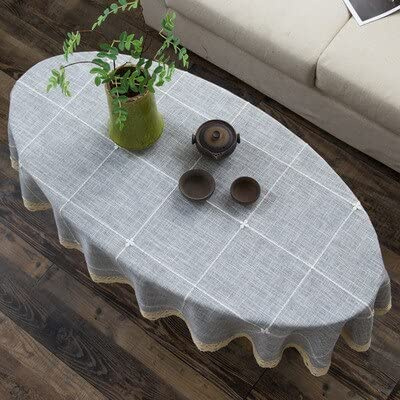 Tischläufer Couchtisch Tischdecke Baumwolle und Leinen Langer ovaler Tee Tischtuch Entenform Ei-förmiges Wohnzimmer Tee Tisch Tischdecke tischläufer modern (Color : D, Specification : 120x160cm)