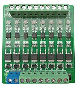 DONGKER 8-Channel PLC Amplifier Circuit Board,DC 3.3V/DC 5V Optocoupler Isolated Module PLC NPN Signal Converter