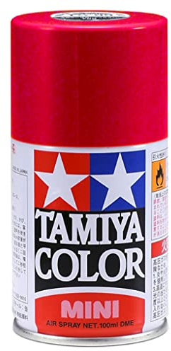 TAMIYA 85018-A00 85018 TS-18 Metallic Rot glänzend 100ml-Sprühfarbe für Plastikmodellbau, Bastelzubehör, Sprühfarbe für den Modellbau, 100 ml (1er Pack)