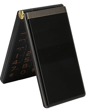 WINH Flip Phone for the Elderly, Flip Phone, Flip Speaker to Answer the Flashlight, 3 Inch Screen for Home for the Elderly (Black)