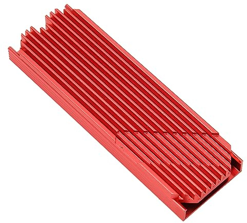 Bewinner Dissipatore di Calore SSD M.2 2280, Dissipatore di Calore SSD Dissipatore di Calore PS5 M.2, Dissipatore di Calore SSD M.2 PCIE NVMe per 980 970 Evo Plus SN850 SN750 SN570 (Rosso)