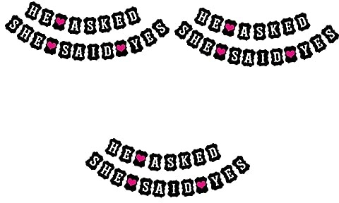 Amosfun 3 Stücke Er Fragte Zeichen Engagement Bunting Hochzeit Decor Braut Zubehör