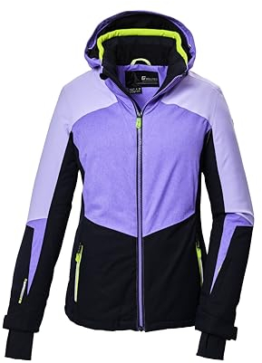 killtec Damen Skijacke/Funktionsjacke mit abzippbarer Kapuze und Schneefang KSW 66 WMN SKI JCKT, lavendel, 42, 41952-000