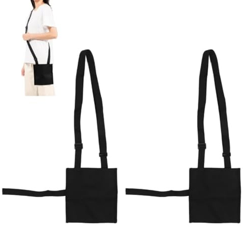 Tasche für Urinbeutel 2 Stück 1000ml mit Schultergurt | 2 Urintrainagebeutelhalter | passend für 1000ml Beutel | Nylon | waschbar | für Alltag, Reise & Rollstuhl | diskret