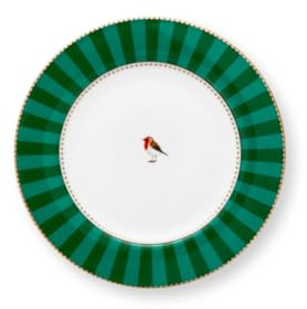 Pip Studio Love Birds Brotteller Stripes grün 17cm