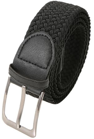 Unisex Ceinture Élastique Tressé en Cuir pour Homme et Femme, Vintage Tissu Élastique Tissé pour Sports et Voyages