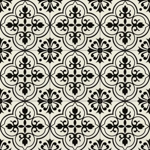 Peel and Stick Floor Tiles Self Adhesive Floor Tile, Vinyl Flooring | Waterproof Stick on Floor Tiles, Lino Flooring for Bathroom Kitchen Living Room DIY Black 30x30cm 10pcs(11.8 x 11.8 inches)