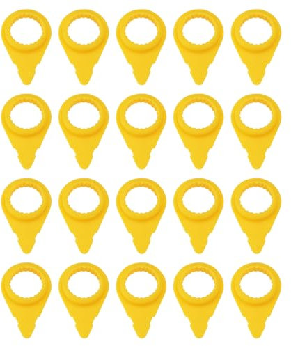 The Lord of the Tools Lot de 20 écrous de roue jaunes de 19 mm pour camions, voitures, caravanes, remorques