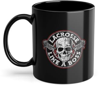 Lacrosse Like A Boss Polocrosse Trainer kaffekopp | Intercrosse Lax spelare Lacrosse kopp svart (02840W)