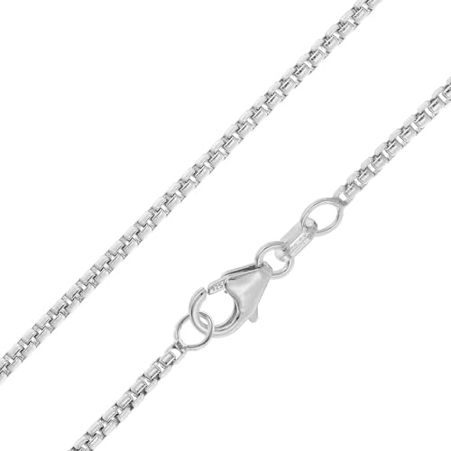 trendor Silber-Halskette 925 Silber Runde Venezianer Kette 1,5 mm 28809 | zeitloses Schmuckstück für Damen und Herren, modisches Accessoire