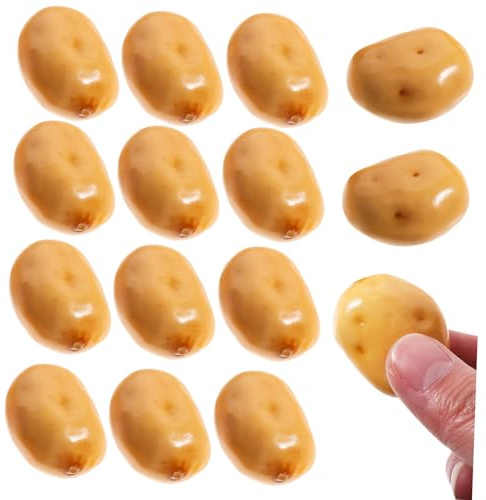 INOOMP Künstliche Kartoffeln als Deko Gemüse Realistische Kleiner Größe aus Leichtem Schaumstoff 20 Stück als Garten Kunstpflanzen und Fotografie Requisite