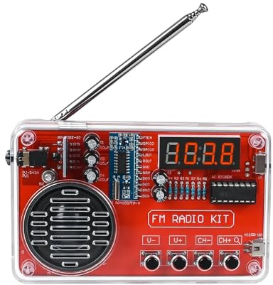 Lödövningssats FM 87-108 MHz Bärbar Radio med LED-display och hörlursuttag