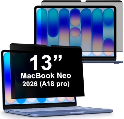 STARY Filtre de confidentialité magnétique pour MacBook Neo 13 (A18) 2026 | écran de confidentialité Macbook neo 13 Filtre Anti-Lumière Bleue, résistant aux rayures, Anti-empreintesv, Réutilisable