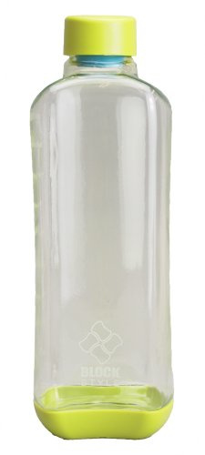 Pearl Metal H-6039 Water Bottle, 33.8 fl oz (1000 ml), Direct Drinking PC Aqua Bottle, Green, Block Style