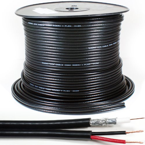 100M RG59 Coaxial & Power Shotgun Twin CCTV Cable - 75 ohm Wire Reel Drum