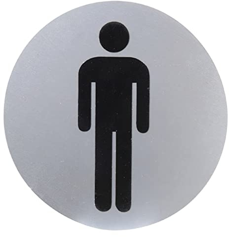 WOLFPACK LINEA PROFESIONAL - Cartel Aluminio Baño Hombre Ø12 cm.