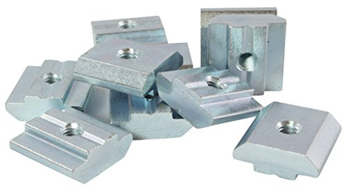 100x Nutenstein Nut 8 - Typ B - M4 mit Steg, schwer, Stahl verzinkt