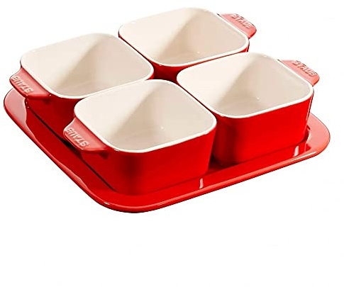 STAUB 40511-119 Vorspeisen-Set, Kirschkeramik, kleines Teller-Set, authentisches japanisches Produkt