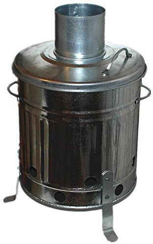 Mini Garden Incinerator Small Fire Bin Galvanised 13 Litre Burning Wood Leaves Paper Made in UK