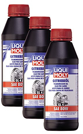 3x LIQUI MOLY 1401 Getriebeöl (GL4) SAE 80W 500ml