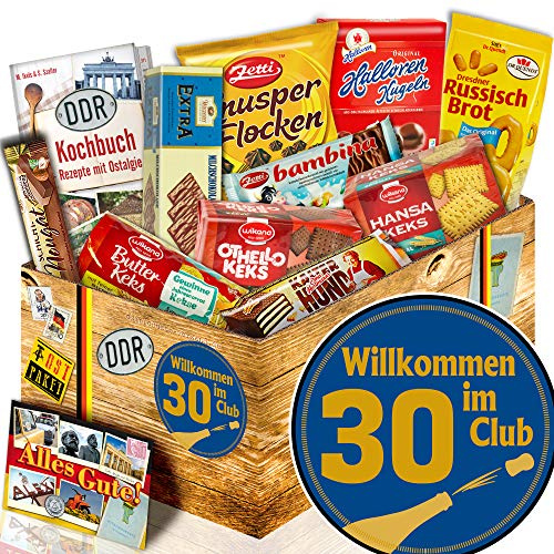 Keks Schachtel Geschenk/DDR Box/Wilkommen im Club 30 / Zum runden Geburtstag