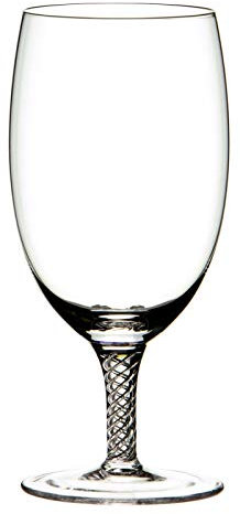 CRISTALICA Bierglas Biertulpe verspielter Stiel Zopfmuster Klarglas 490ml