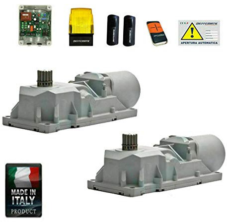 KIT ROLLER 230V AUTOMAZIONE CANCELLO 2 DUE ANTE BATTENTI INTERRATI INTERRATO DFM
