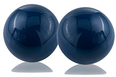 Modern Day Accents 4384T Bola Classic Blue Sphere, Aluminum, Filler, Orbs Decorative Balls, Tabletop Modern Decor, Decorative Balls for Centerpiece Bowls, Home Office, Decor, 3-inch Set of 2 Balls