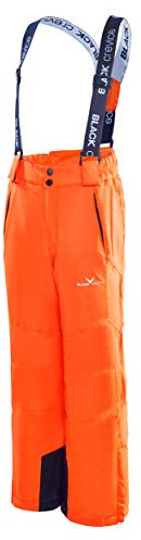 Black Crevice Pantalon de Ski Enfant (Unisexe), Orange, 140 cm