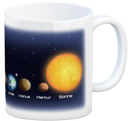 Planeten des Sonnensystems Kaffeebecher schöne Tasse um die Planetennamen kennenzulernen oder als Geschenkidee für einen Astronomen