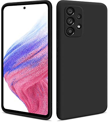 HSP Hülle für Samsung Galaxy A53 5G, Silikon Handyhülle, Dünn Case, Schwarz