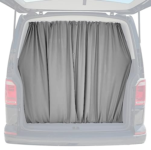 Heckklappe Gardinen Sonnenschutz Vorhänge kompatibel mit VW T6 T6.1 L1 L2 Grau 2tlg