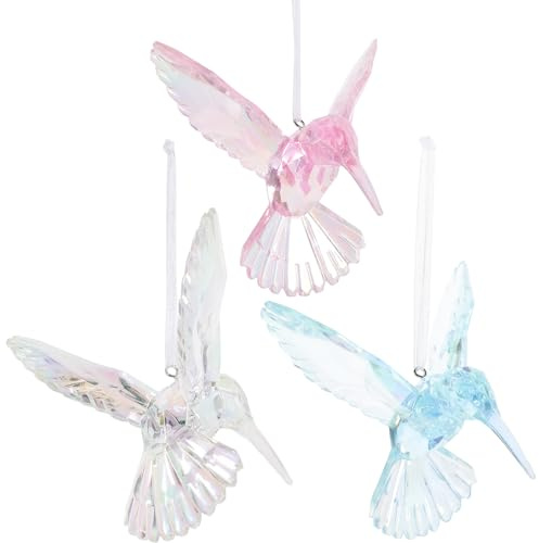 DECHOUS 3st Kristall-Vogel-anhänger Farbvogel Sonnenfänger Kolibri-windspiele Ornamente Zum Aufhängen An Der Decke Baumschmuck Für Den Garten Wohnkultur Acryl Handwerklicher Vogel Fenster