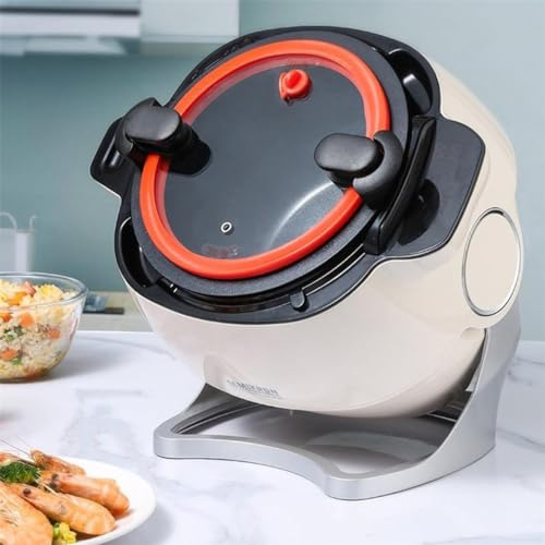 Machine De Cuisson Automatique 6L, Cuiseur Multifonction pour Sautés, Marmite électrique, Rotation à 360 ° Et Chauffage Complet 3D, pour Usage Domestique Et Commercial