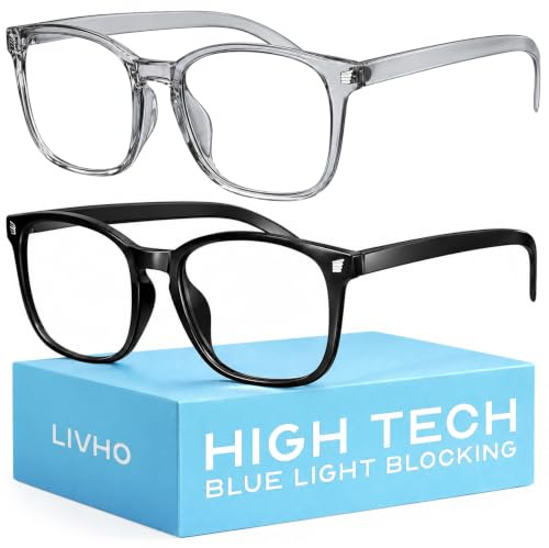 livho High Tech-Blaufilterbrille – Fortschrittliche Computerbrille mit Blaulichtblockierung – Schutz vor Augenermüdung und UV-Blendung