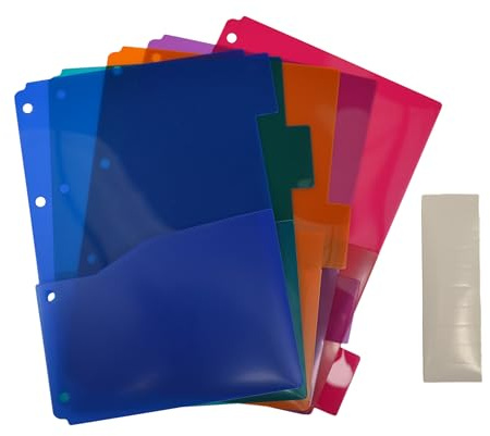 Packs de Separadores Xtra Office Box con Bolsillo frontal y Etiquetas Indicadoras incluidas by Office Box (A5 Supra - 5 Separadores)