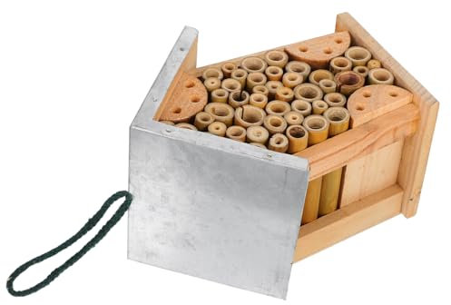 Parliky Insektenhotel Aus Holz Für Garten Schmetterlingshaus Und Bienenhaus Hängendes Insektenhotel Wetterfestes Habitat Für Schmetterlinge Und Bienen Dekoratives Gartenaccessoire