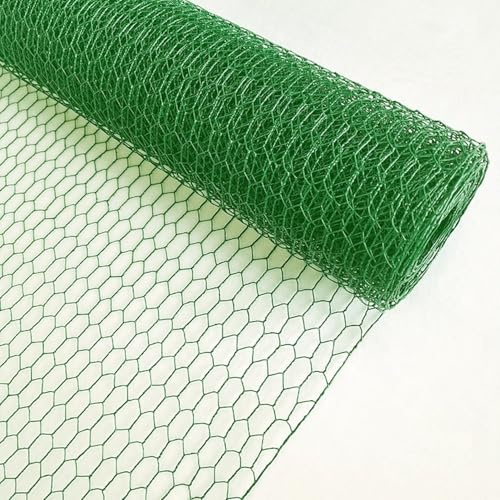 Hasendraht, mit 25mm Maschenweite 50cm hoch und 10m lang, Stallbau für Kaninchen, Geflügel, Tauben. Draht ist verzinkt und grün beschicktet
