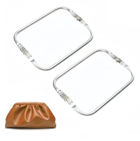 SCDZY 2 Stück Taschenrahmen Verschluesse, Taschenbügel Metall zum Einnähen U-Förmig Aluminium Geldbeutel Rahmen Taschenverschluss für Häkeltaschen für DIY Craft Dinner Beutel Beutel